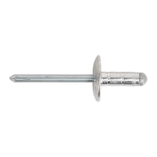 Sealey RM4813L Aluminium Multi-Grip Rivet Large Flange 4.8 x 13mm Pack of 200