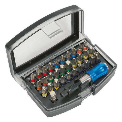 Sealey S01035 Power Tool Bit Set 32pc Colour-Coded S2