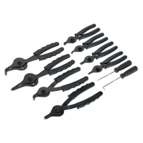Sealey S01064 Circlip Pliers Set 10pc Internal/External