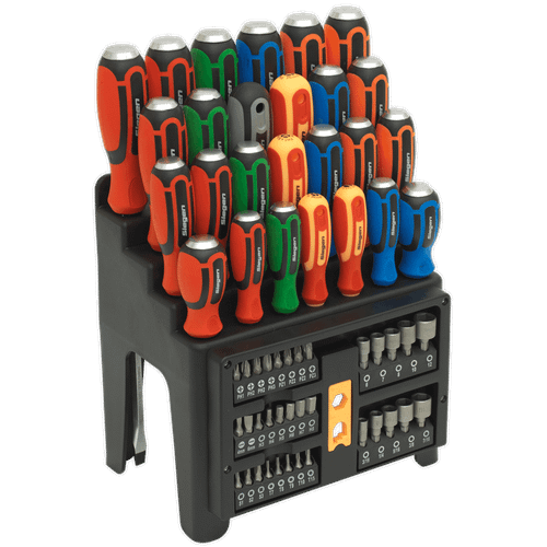 Sealey S01153 Hammer-Thru Screwdriver, Bit & Nut Driver Set 61pcs