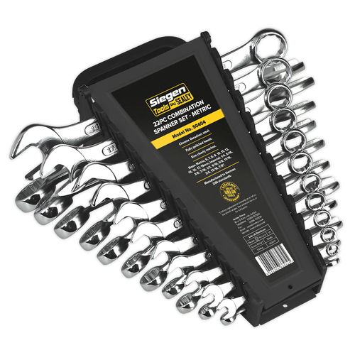 Sealey S0404 Combination Spanner Set 22pc Metric/Imperial