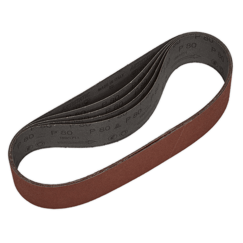 Sealey SB007 Sanding Belt 50 x 686mm 80Grit Pack of 5