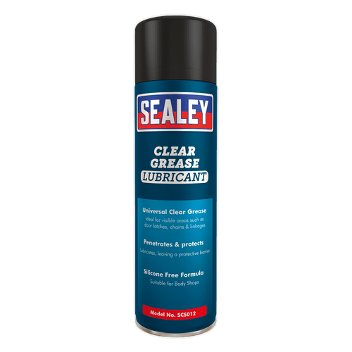 Sealey SCS012 Clear Grease Lubricant 500ml Pack of 6 Sealey SCS012 Clear Grease Lubricant 500ml Pack of 6
