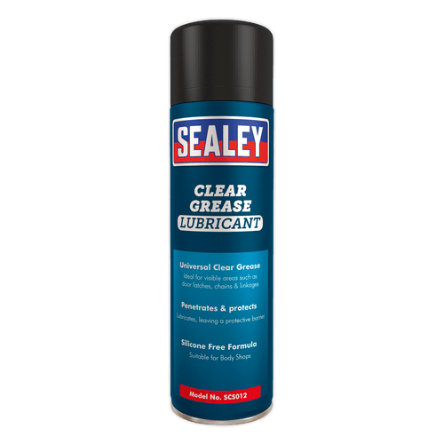 Sealey SCS012 Clear Grease Lubricant 500ml Pack of 6