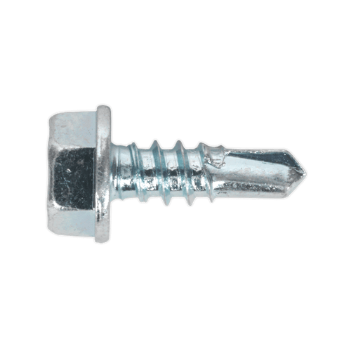 Sealey SDHX4213 Self Drilling Screw 4.2 x 13mm Hex Head Zinc DIN 7504K Pack of 100