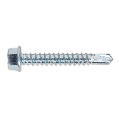 Sealey SDHX5538 Self Drilling Screw 5.5 x 38mm Hex Head Zinc DIN 7504K Pack of 100