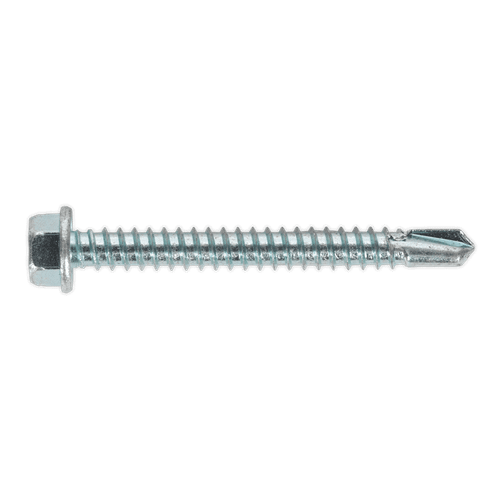 Sealey SDHX5550 Self Drilling Screw 5.5 x 50mm Hex Head Zinc DIN 7504K Pack of 100