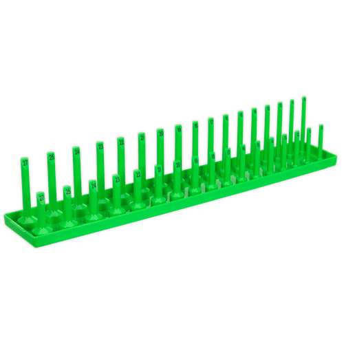 Sealey SH1217HV Socket Holder 1/2"Sq Drive 10-27mm Hi-Vis Green