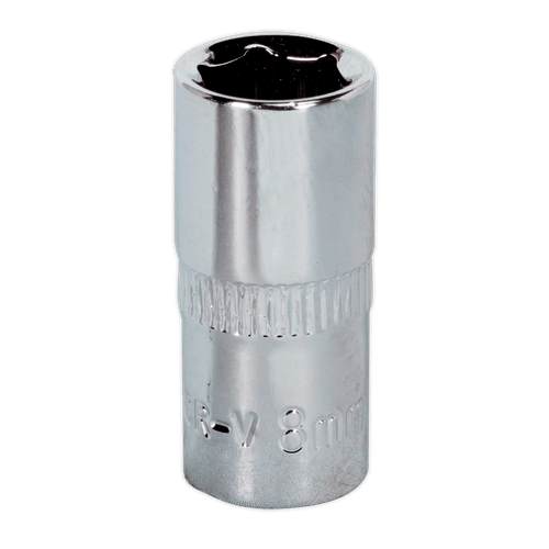 Sealey SP1408 WallDrive Socket 8mm 1/4"Sq Drive Fully Polished