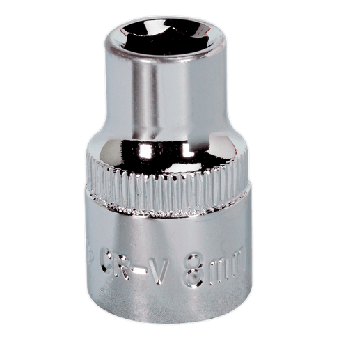 Sealey SP3808 WallDrive Socket 8mm 3/8"Sq Drive Fully Polished