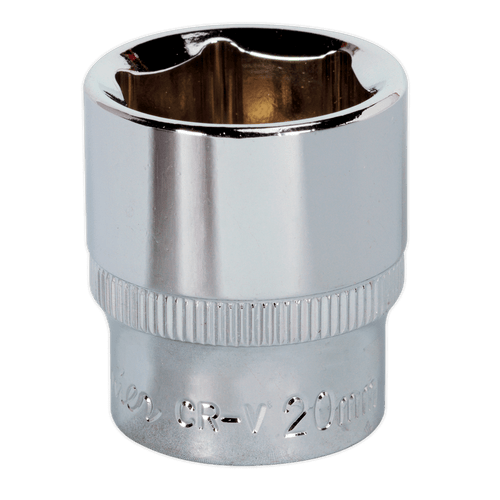 Sealey SP3820 WallDrive Socket 20mm 3/8"Sq Drive Fully Polished