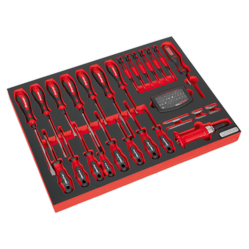 Sealey TBTP04 Tool Tray with Screwdriver Set 72pc