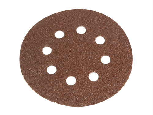 Faithfull FAIADHL125C Hook & Loop Sanding Disc DID3 Holed 125mm Coarse (5 Pack)