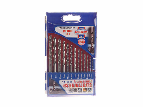 Faithfull FAIMSET13PRO HSS Drill Bit M2 1.5-6.5mm (13 Pack)