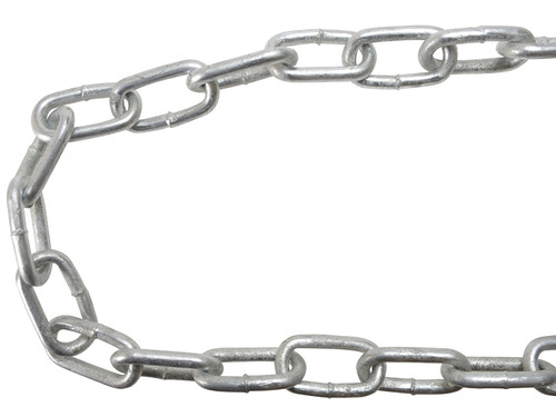 Faithfull FAICHGL525 Galvanised Chain Link 5 x 25m Reel - Max Load 160kg