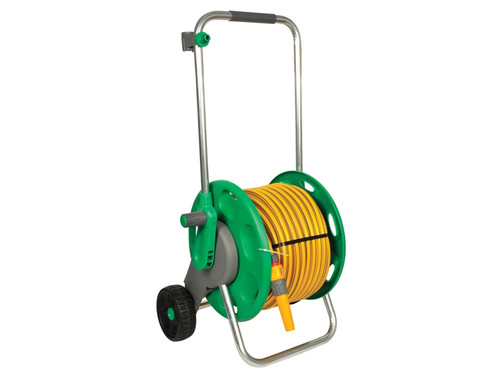 Hozelock 2435 60m Assembled Hose Cart & 50m of 12.5mm Hose