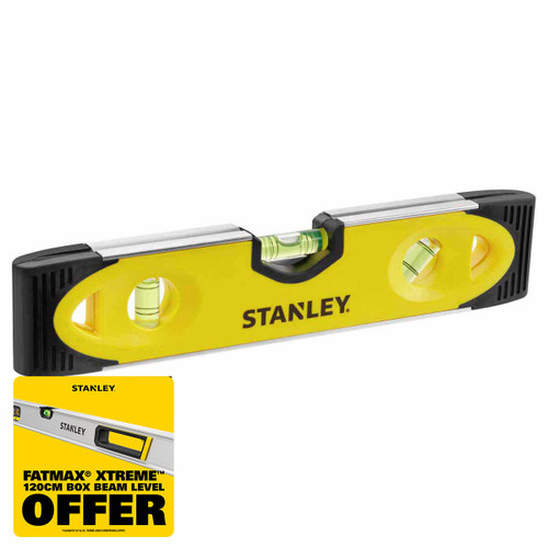 Stanley 43-511 Shock-Resistant Magnetic Torpedo Level 230mm