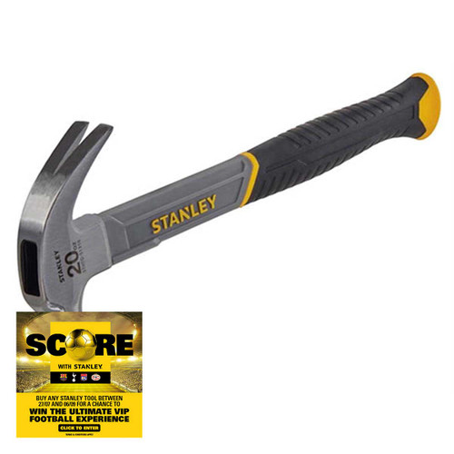 Stanley Tools STA051310 Curved Claw Hammer Fibreglass Shaft 570g  (20oz)