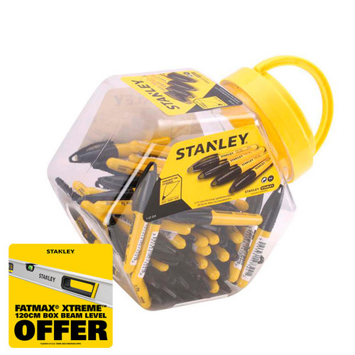 Stanley Tools STA147324 Mini Fine Tip Marker Black