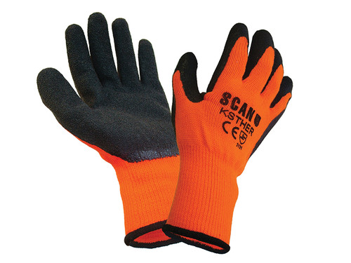 Scan SCAGLOKSTHER Thermal Latex Coated Gloves - L (Size 9)