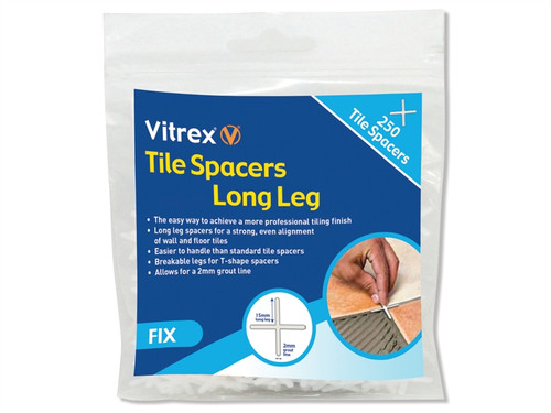 Vitrex VITLLS5250 Long Leg Spacer 5mm (Pack 250) | Toolden