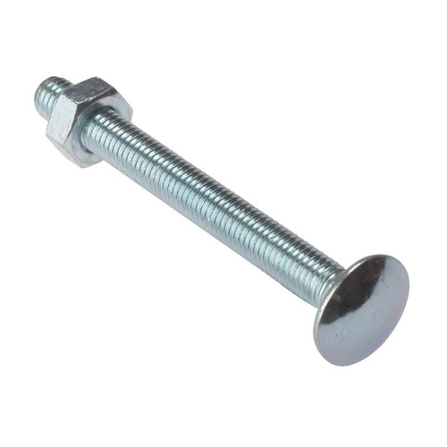 Carriage Bolt & Nut ZP M6 x 50mm Bag 10 | Toolden