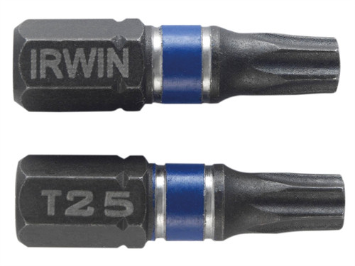 Impact Screwdriver Bits TORX TX25 25mm Pack of 2 | Toolden
