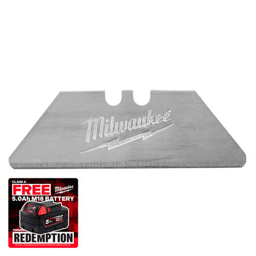 Milwaukee Hand Tools MHT48221934 General Purpose Rounded Edge Utility Blades (Pack 5) | Toolden