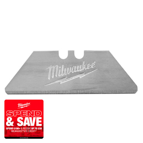 Milwaukee Hand Tools MHT48221934 General Purpose Rounded Edge Utility Blades (Pack 5) | Toolden