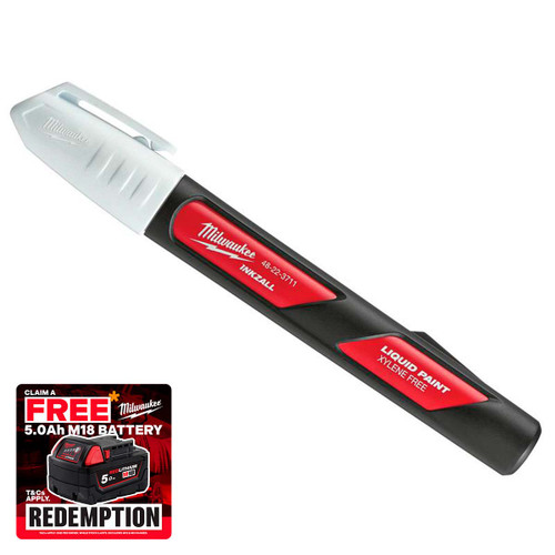 Milwaukee 48223711 INKZALL Liquid Paint Marker White | Toolden