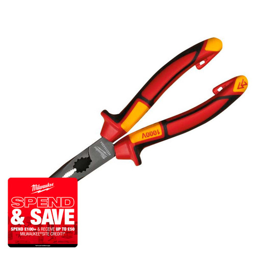 Milwaukee Hand Tools MHT932464564 VDE Long Round Nose Pliers 205mm | Toolden