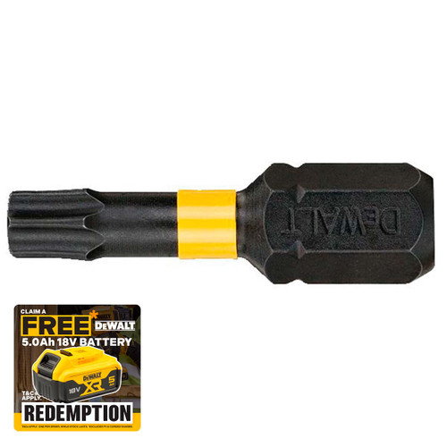 DeWalt DEWDT7384TQZ Impact Torsion Bits TX30 25mm Pack of 5 | Toolden