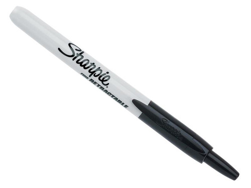 Sharpie SHP1985871 Retractable Fine Permanent Marker Black
