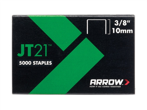 Arrow ARRJT2138 JT21 T27 Staples 10mm (3/8in) Box 5000 | Toolden