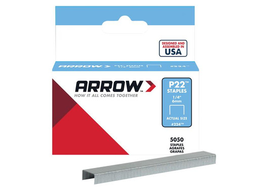 Arrow ARRP2214 P22 Staples 6mm (1/4in) Box 5050 | Toolden