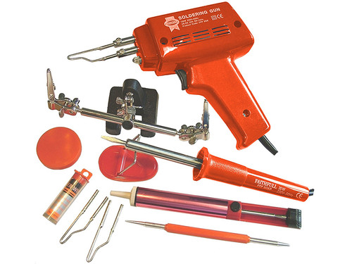 Faithfull Power Plus FPPSGKP SGKP Soldering Gun 100 Watt & Iron Kit 30 Watt 240 Volt | Toolden
