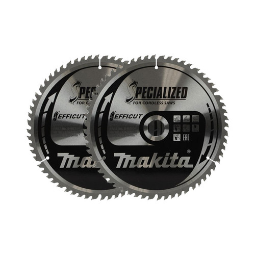 Makita B-67234 260x30mm 60T Efficut TCT Circular Saw Blade Pack Of 2 | Toolden