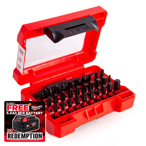 Milwaukee 4932464240 Shockwave Impact Duty Bit Set (32 Piece)  | Toolden