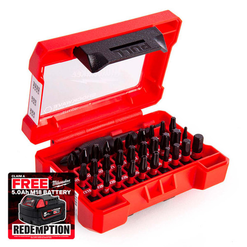 Milwaukee 4932464240 Shockwave Impact Duty Bit Set (32 Piece)  | Toolden