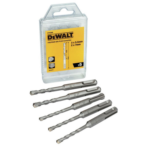 DeWalt DT9398 5 Pce SDS Plus Drill Bit Set