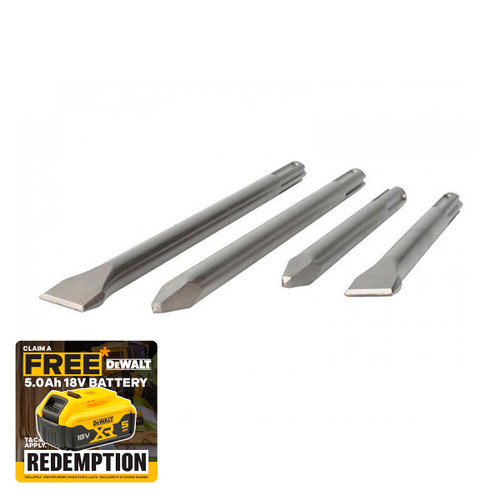 DeWalt SDSMAXSET SDS MAX Chisel Set 4 Piece | Toolden