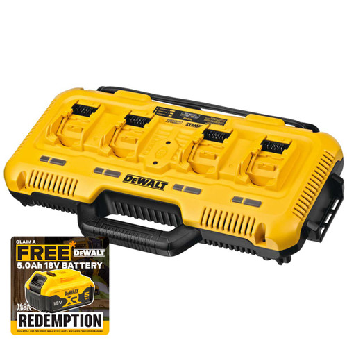 Dewalt DCB104-GB 18V XR 4 Port Fast Battery Charger 240V