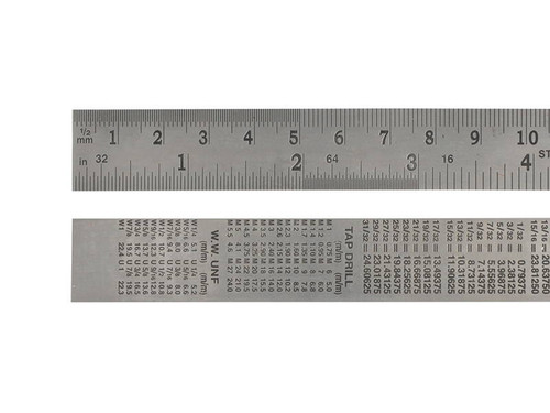 Faithfull FAIRULE150SS Steel Rule 150mm / 6in x 19mm