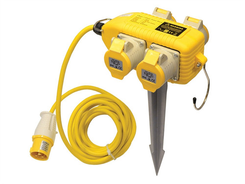 Faithfull Power Plus Power Block 4 Way Distribution Box 110 Volt 16 Amp | Toolden