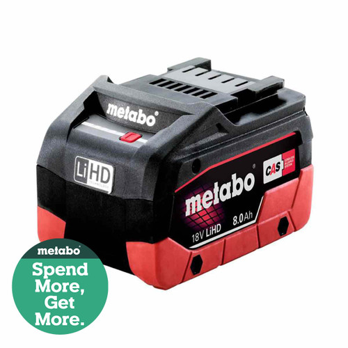 Metabo Slide Battery Pack 18V 8.0Ah LiHD 625369000