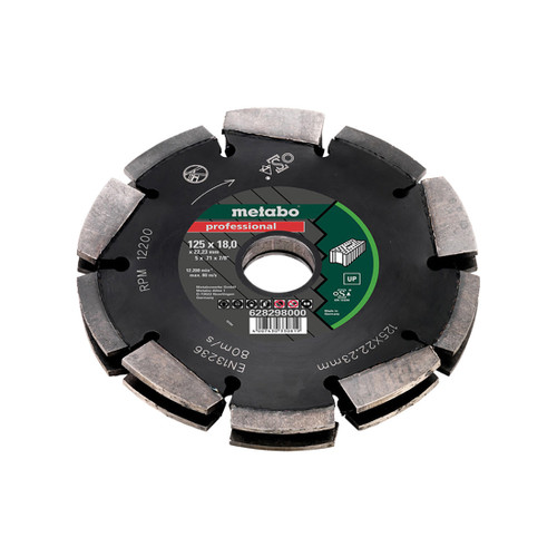 Metabo 628298000 125 x 18 x 22.23mm 2 Row Professional UP Universal Wall Chaser Blade