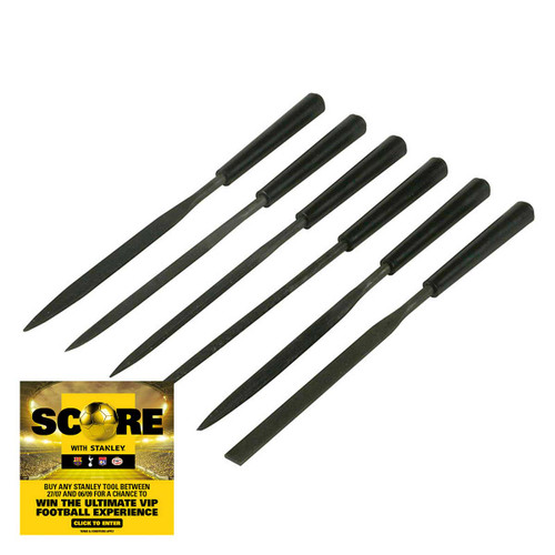 Stanley Tools Needle File Set 6 Piece 150mm 6in