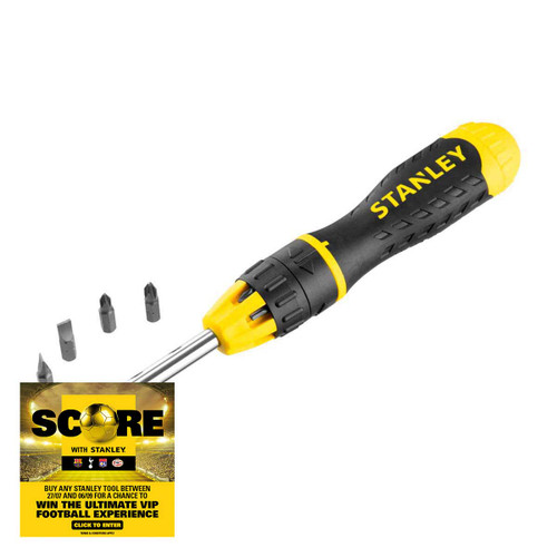 Stanley 068010 Multibit Ratchet Screwdriver & 10 Bits