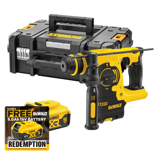 DeWalt DCH253P1 18V XR SDS+ Rotary Hammer with 1x 5.0Ah Battery & TSTAK Case