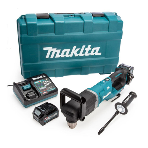 Makita DA001GD202 40V Max XGT Brushless Angle Drill with 2x 2.5Ah Batteries